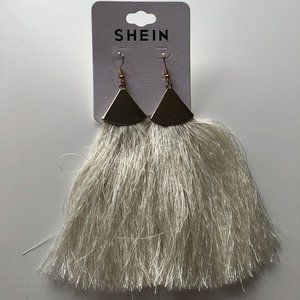 SHEIN | White Tassel Earrings